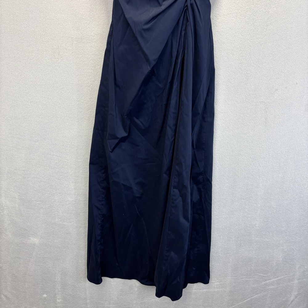 Adrianna Papell‎ Occasions Ruched Formal Dress Womens 6 Navy Blue Maxi Gown - Picture 10 of 14